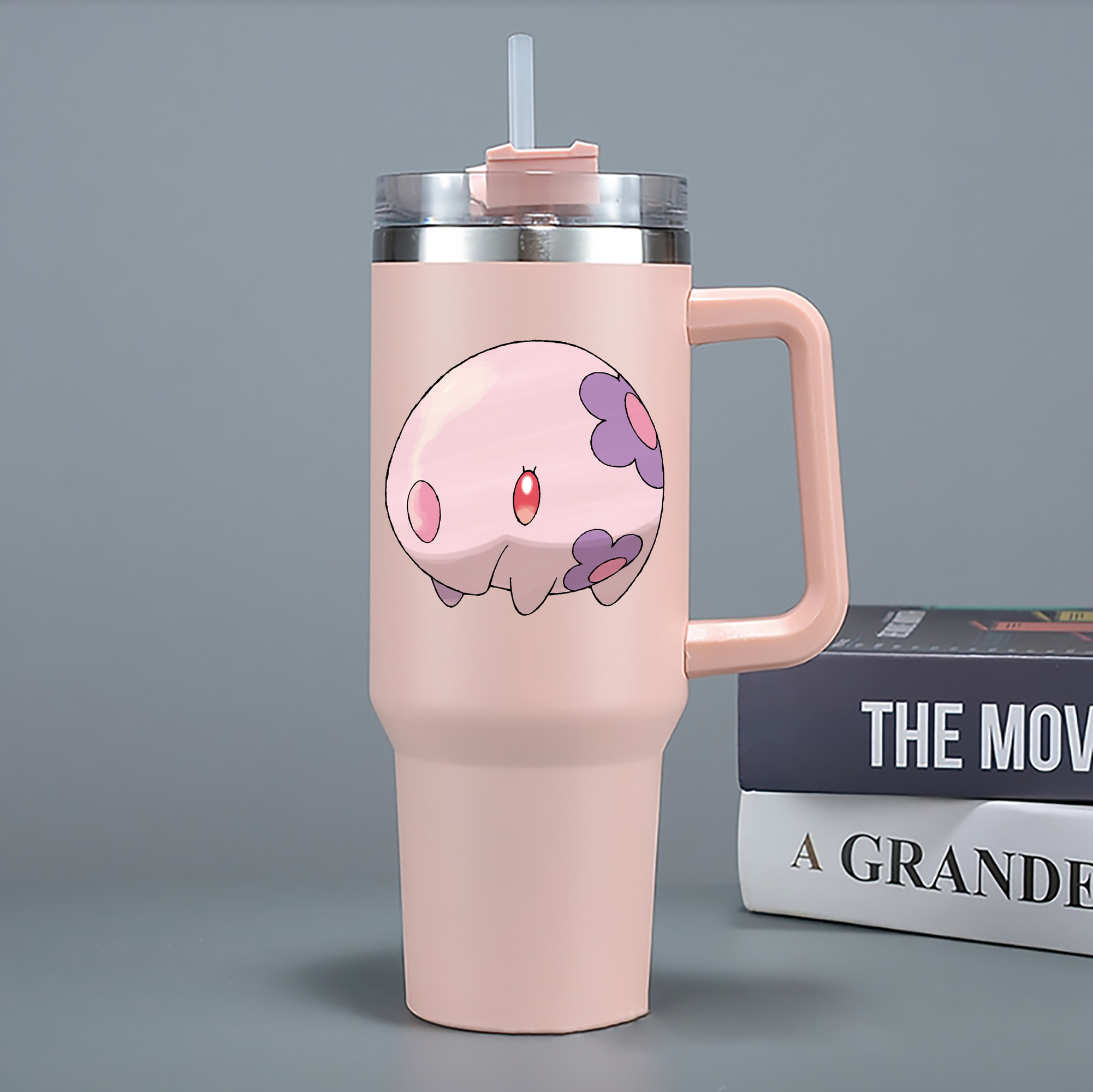 （画像用） ポケットモンスター Pokémon 1200mL車用タンブラー - クリスタルステッカー（プラスチックストロー付き）